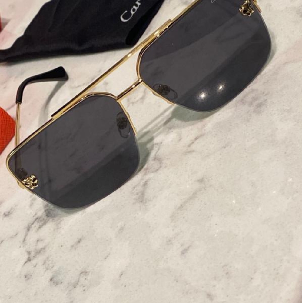 Cartier Panthere Sunglasses logo lenses shades Unisex